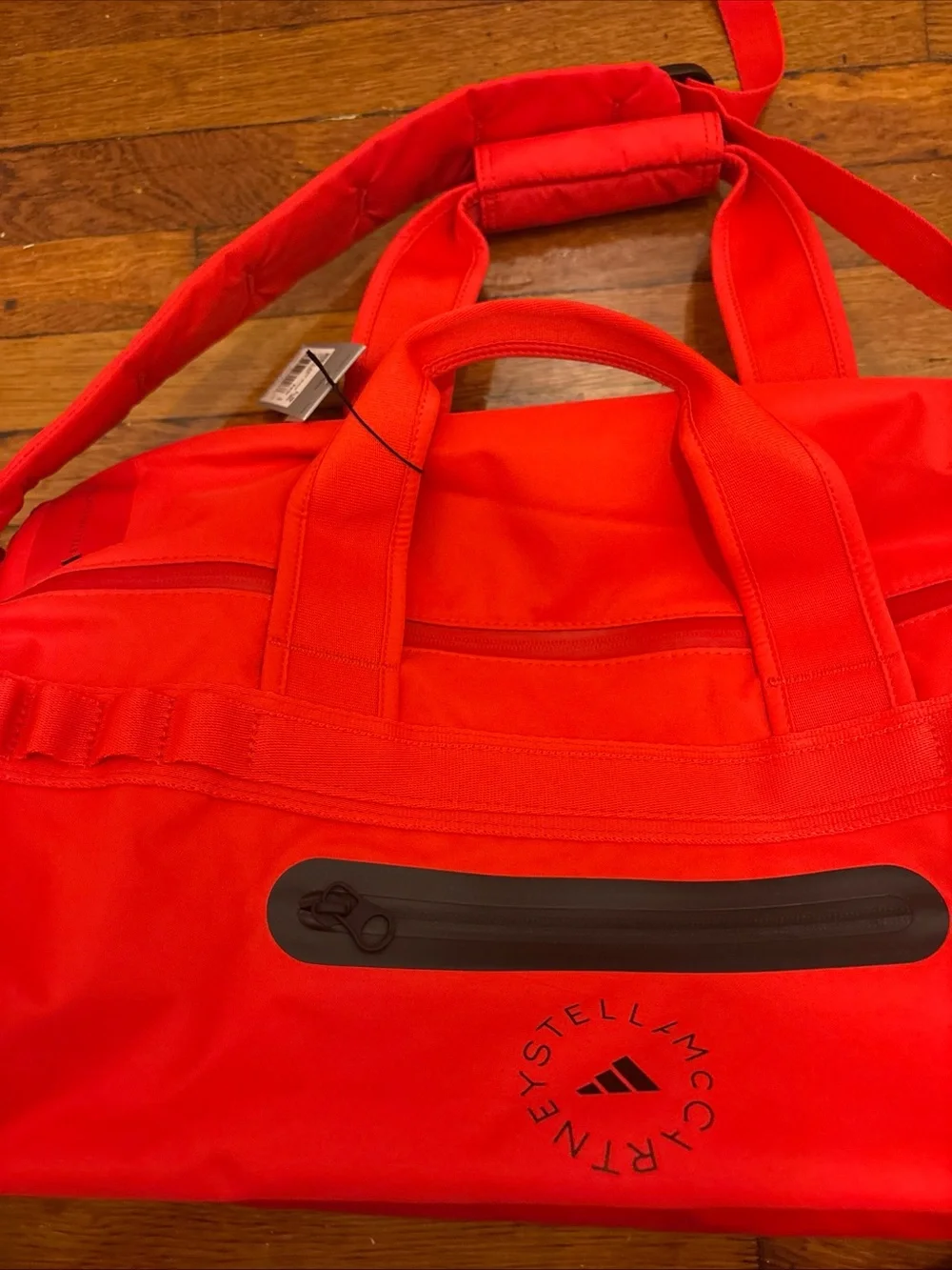 Adult Stella McCartney Bright Red Duffel Bag brand new
